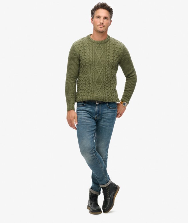 Sweter Jacob z dzianiny typu cable Sweter Jacob z dzianiny typu cable