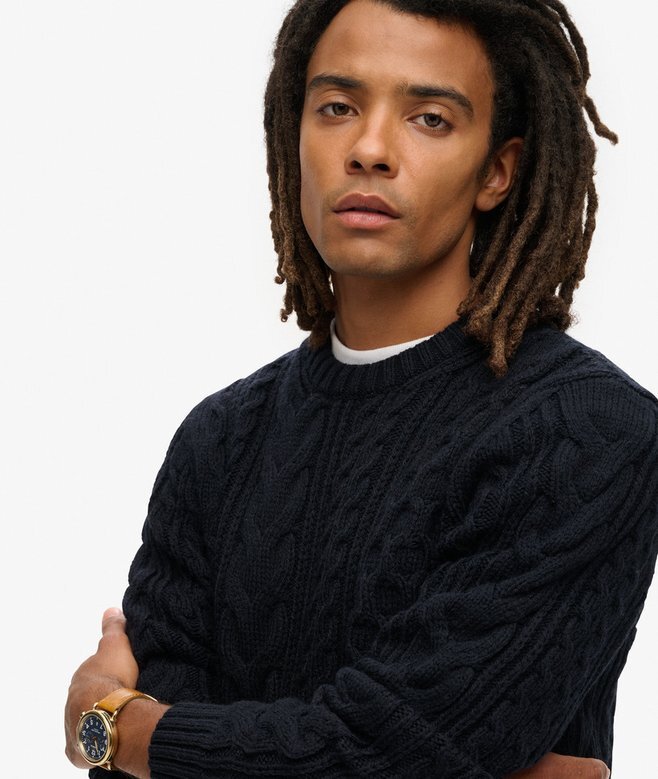 Sweter Jacob z dzianiny typu cable Sweter Jacob z dzianiny typu cable