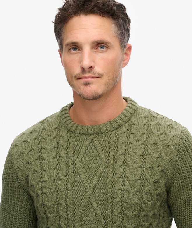 Sweter Jacob z dzianiny typu cable Sweter Jacob z dzianiny typu cable