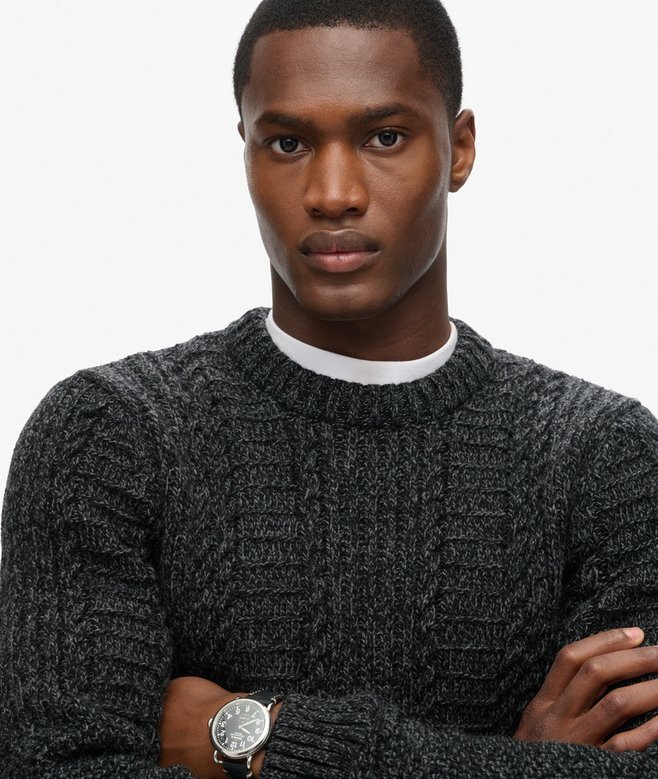 Sweter Jacob z dzianiny typu cable Sweter Jacob z dzianiny typu cable