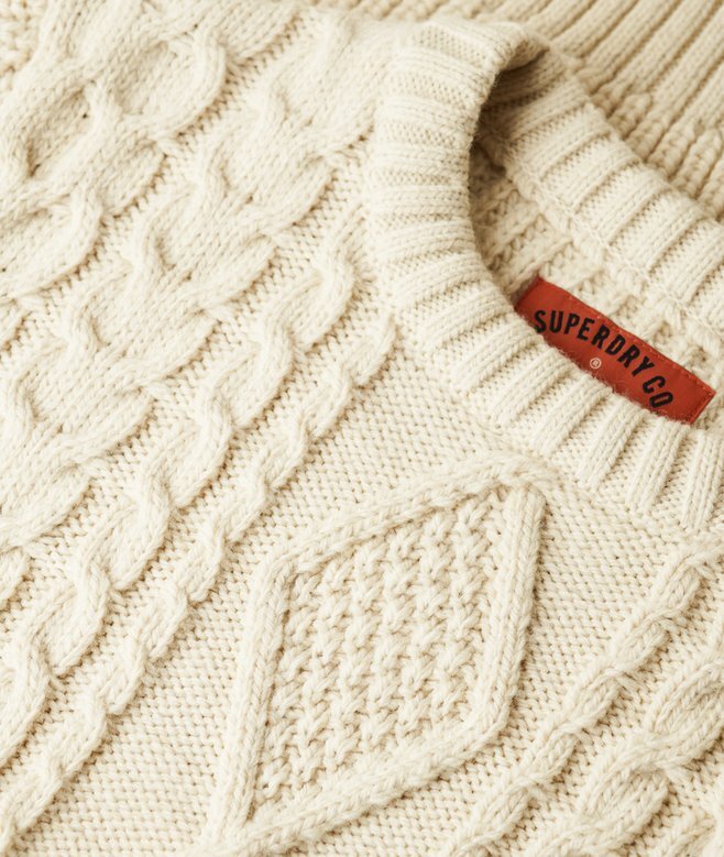 Sweter Jacob z dzianiny typu cable Sweter Jacob z dzianiny typu cable