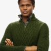 Sweter Jacob z dzianiny typu cable knit z półsuwakiem Sweter Jacob z dzianiny typu cable knit z półsuwakiem