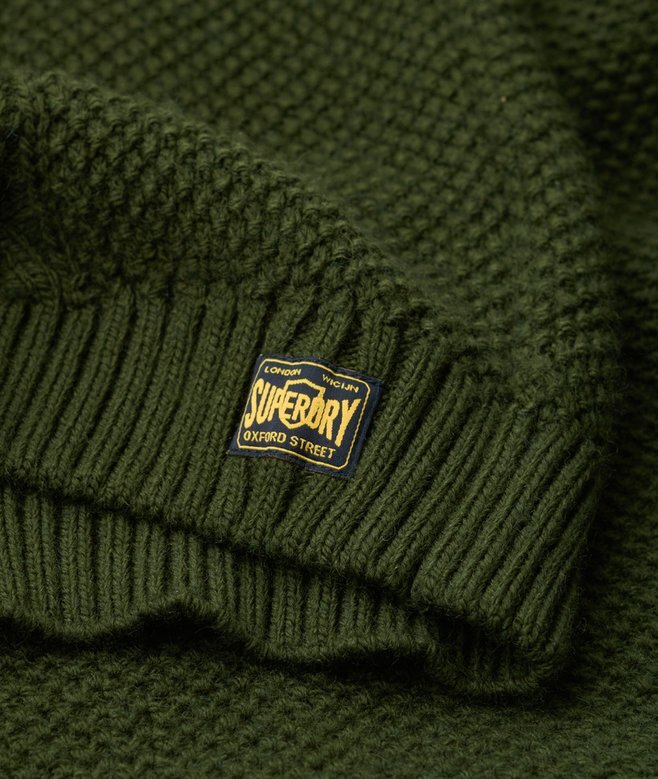Sweter Jacob z dzianiny typu cable knit z półsuwakiem Sweter Jacob z dzianiny typu cable knit z półsuwakiem