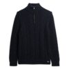 Sweter Jacob z dzianiny typu cable knit z półsuwakiem Sweter Jacob z dzianiny typu cable knit z półsuwakiem