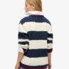 Sweter oversize w paski z dekoltem w serek Sweter oversize w paski z dekoltem w serek