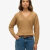 Sweter oversize z dekoltem w serek