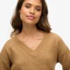 Sweter oversize z dekoltem w serek