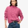 Sweter polo z dzianiny typu Aran Sweter polo z dzianiny typu Aran