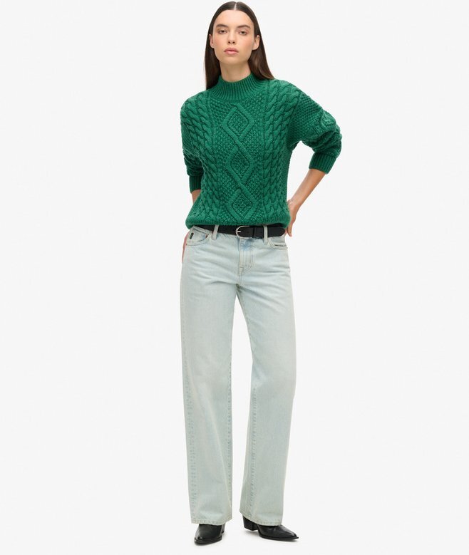 Sweter polo z dzianiny typu Aran Sweter polo z dzianiny typu Aran