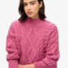 Sweter polo z dzianiny typu Aran Sweter polo z dzianiny typu Aran