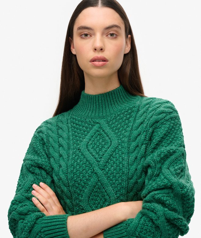 Sweter polo z dzianiny typu Aran Sweter polo z dzianiny typu Aran