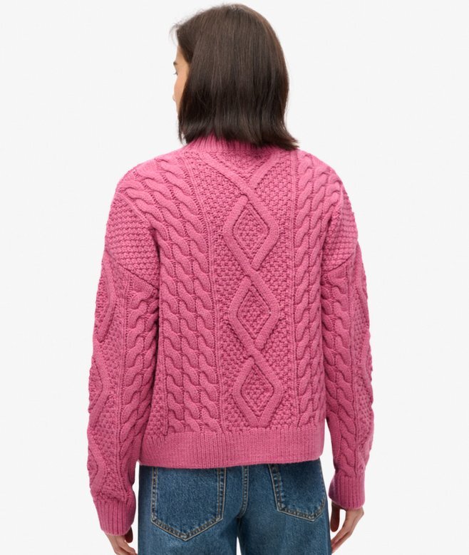 Sweter polo z dzianiny typu Aran Sweter polo z dzianiny typu Aran
