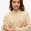 Sweter polo z dzianiny typu Aran Sweter polo z dzianiny typu Aran