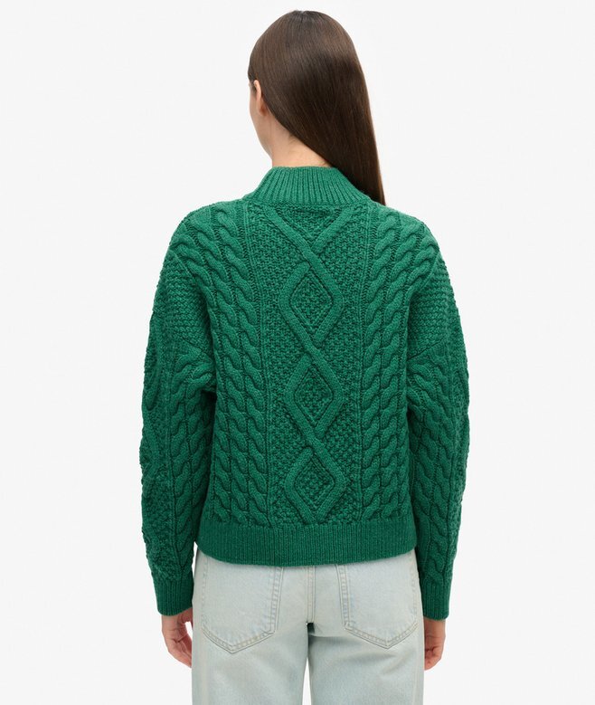 Sweter polo z dzianiny typu Aran Sweter polo z dzianiny typu Aran