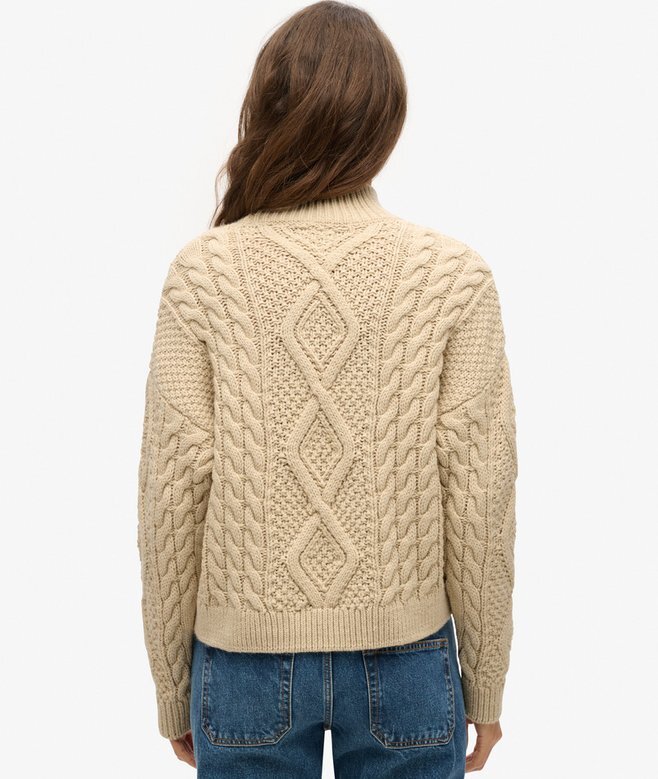Sweter polo z dzianiny typu Aran Sweter polo z dzianiny typu Aran