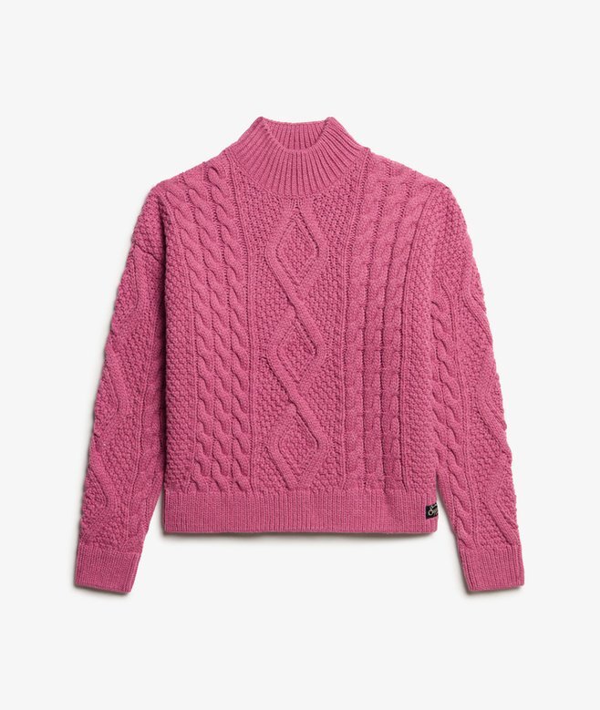 Sweter polo z dzianiny typu Aran Sweter polo z dzianiny typu Aran