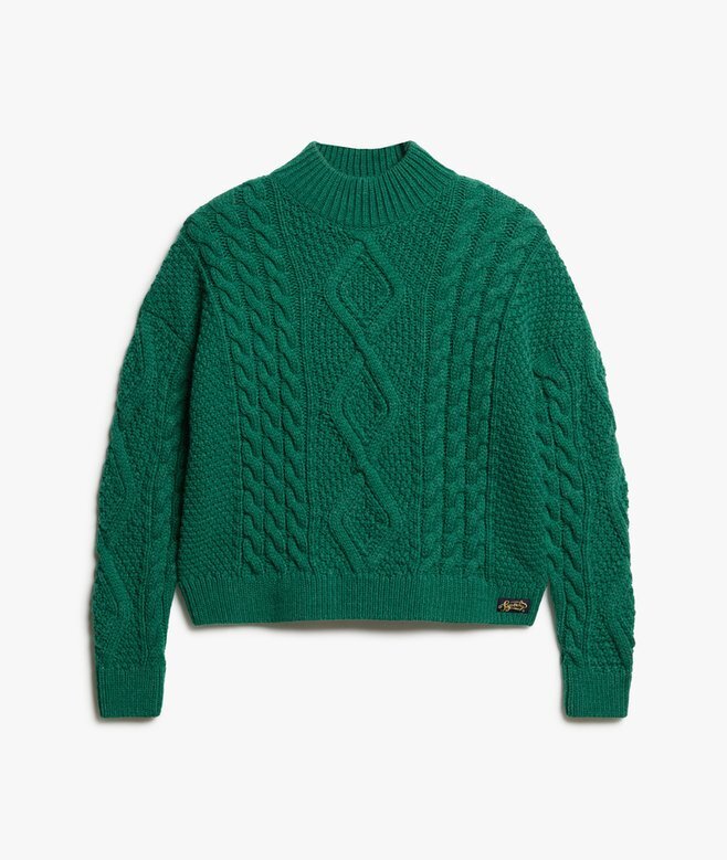 Sweter polo z dzianiny typu Aran Sweter polo z dzianiny typu Aran