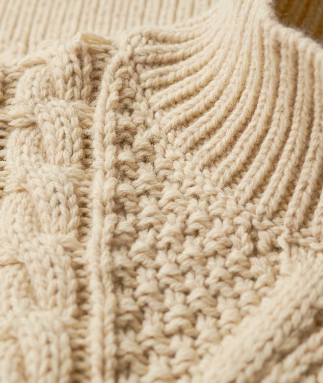 Sweter polo z dzianiny typu Aran Sweter polo z dzianiny typu Aran