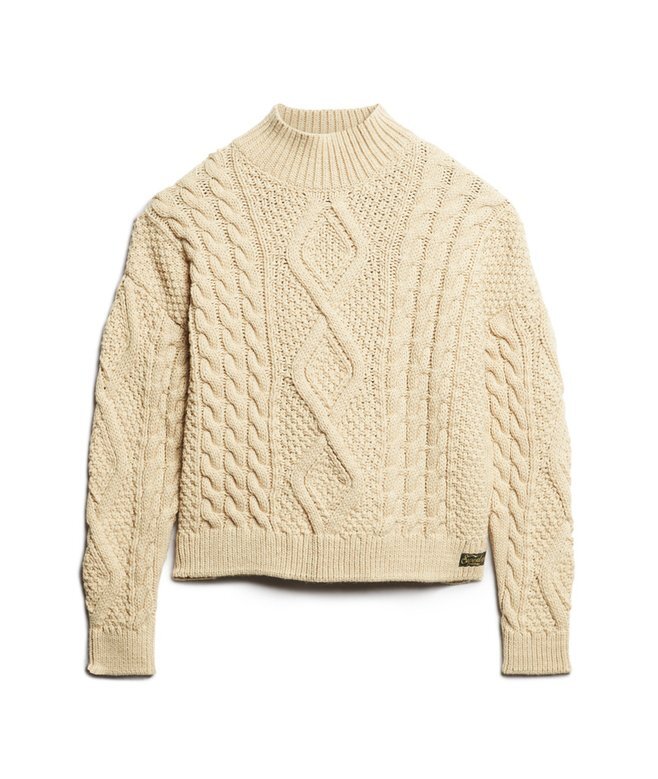 Sweter polo z dzianiny typu Aran Sweter polo z dzianiny typu Aran