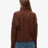 Sweter polo z dzianiny typu chain cable Sweter polo z dzianiny typu chain cable