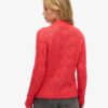 Sweter z dzianiny typu pointelle