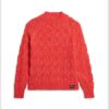 Sweter z dzianiny typu pointelle