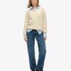 Sweter z dzianiny warkoczowej z dekoltem w serek w stylu oversize Sweter z dzianiny warkoczowej z dekoltem w serek w stylu oversize
