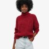 Sweter z golfem o luźnym splocie Sweter z golfem o luźnym splocie