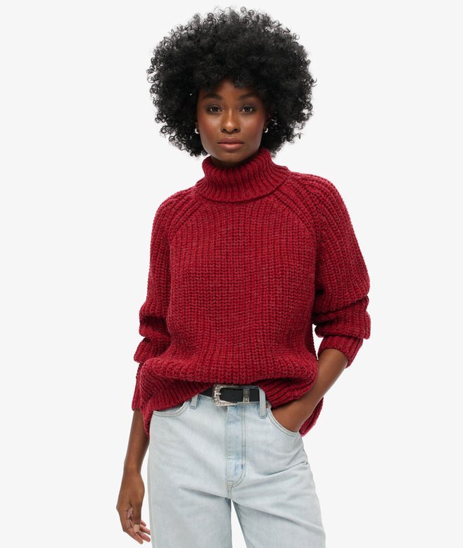 Sweter z golfem o luźnym splocie Sweter z golfem o luźnym splocie