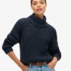 Sweter z golfem o luźnym splocie Sweter z golfem o luźnym splocie