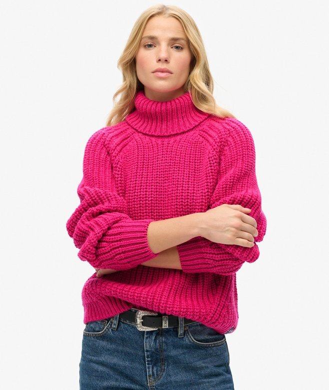 Sweter z golfem o luźnym splocie Sweter z golfem o luźnym splocie
