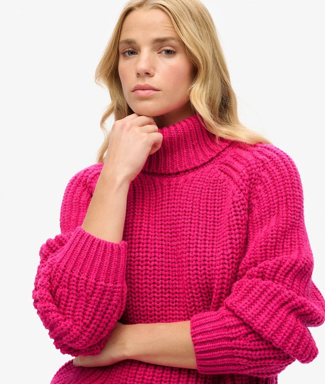 Sweter z golfem o luźnym splocie Sweter z golfem o luźnym splocie