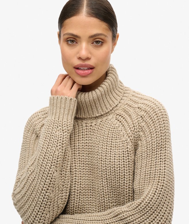 Sweter z golfem o luźnym splocie Sweter z golfem o luźnym splocie