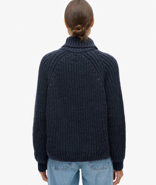 Sweter z golfem o luźnym splocie Sweter z golfem o luźnym splocie