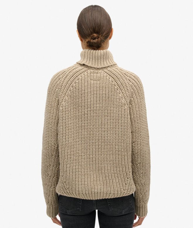Sweter z golfem o luźnym splocie Sweter z golfem o luźnym splocie