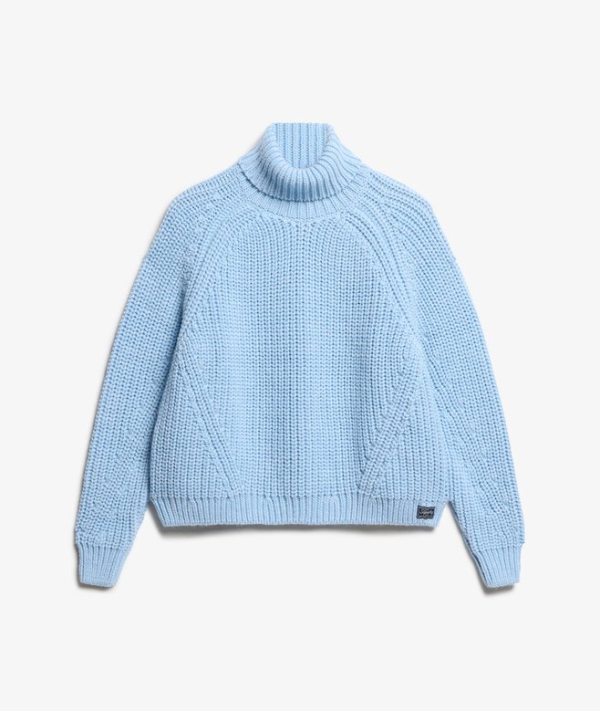 Sweter z golfem o luźnym splocie Sweter z golfem o luźnym splocie