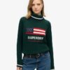 Sweter z golfem w stylu amerykańskim z dzianiny Sweter z golfem w stylu amerykańskim z dzianiny