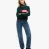 Sweter z golfem w stylu amerykańskim z dzianiny Sweter z golfem w stylu amerykańskim z dzianiny