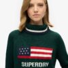 Sweter z golfem w stylu amerykańskim z dzianiny Sweter z golfem w stylu amerykańskim z dzianiny