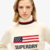 Sweter z golfem w stylu amerykańskim z dzianiny Sweter z golfem w stylu amerykańskim z dzianiny