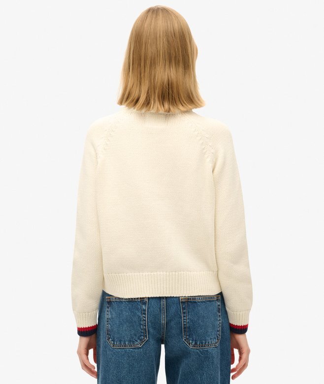 Sweter z golfem w stylu amerykańskim z dzianiny Sweter z golfem w stylu amerykańskim z dzianiny