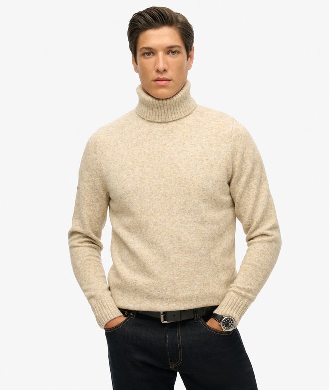 Sweter z golfem ze szczotkowanej dzianiny Sweter z golfem ze szczotkowanej dzianiny
