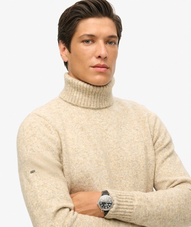 Sweter z golfem ze szczotkowanej dzianiny Sweter z golfem ze szczotkowanej dzianiny