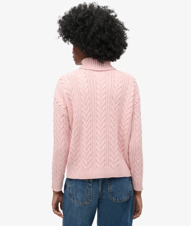Sweter z opadającymi ramionami i golfem Sweter z opadającymi ramionami i golfem