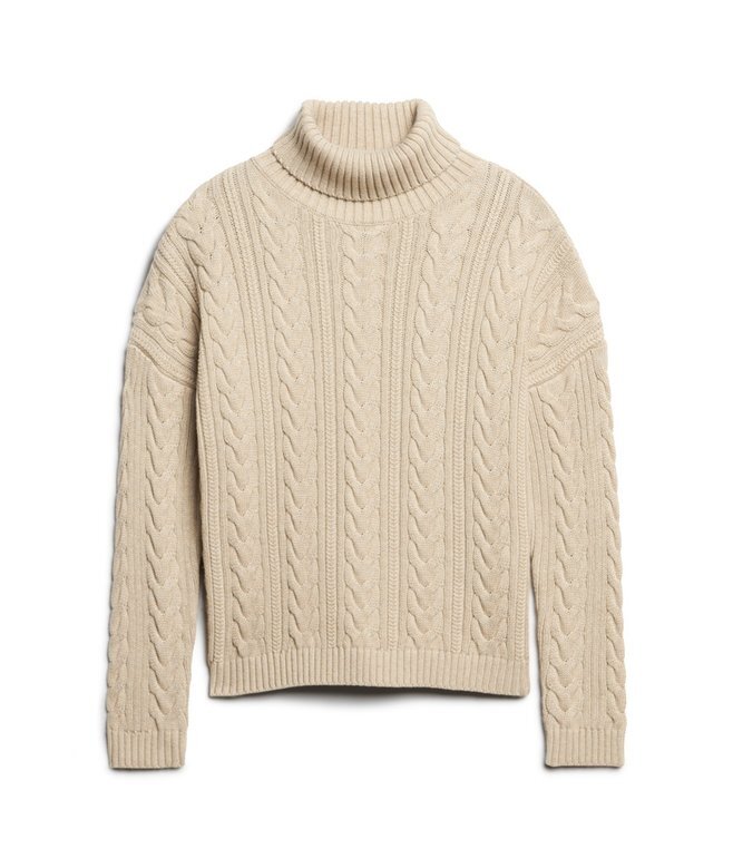 Sweter z opadającymi ramionami i golfem Sweter z opadającymi ramionami i golfem