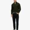 Sweter z półsuwakiem Vintage Jacob Cable Knit Dzianina Sweter z półsuwakiem Vintage Jacob Cable Knit Dzianina