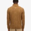 Sweter z półsuwakiem Vintage Jacob Cable Knit Dzianina Sweter z półsuwakiem Vintage Jacob Cable Knit Dzianina