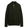 Sweter z półsuwakiem Vintage Jacob Cable Knit Dzianina Sweter z półsuwakiem Vintage Jacob Cable Knit Dzianina