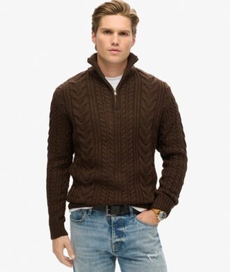 Sweter z półsuwakiem Vintage Jacob z dzianiny typu cable knit Sweter z półsuwakiem Vintage Jacob z dzianiny typu cable knit