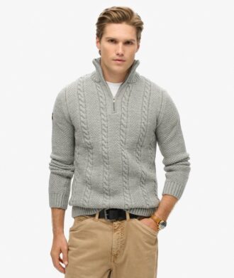 Sweter z półsuwakiem Vintage Jacob z dzianiny typu cable knit Sweter z półsuwakiem Vintage Jacob z dzianiny typu cable knit
